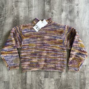 Zara Striped Knit Sweater - Lavender, Mustard & Rose